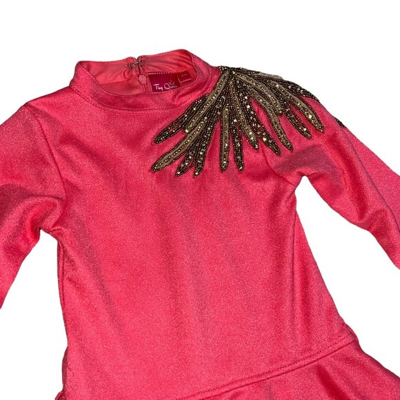 Tiny Queen Girl's Clothing Coral Pageant Interview or Appearance Dress 6-8 - Picture 2 of 7